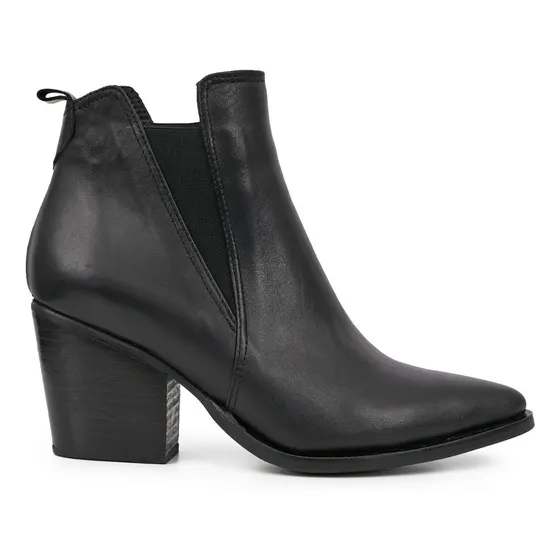Bota Cuero Briganti Zapato Mujer Taco Botita Goma Mcbo24930