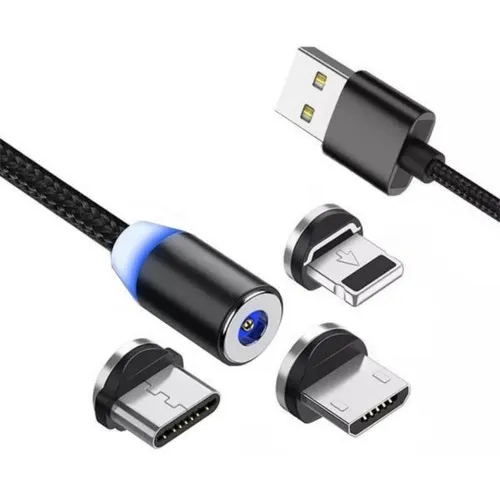 Cable Cargador P/ iPhone V8 Usb C Tranyoo 3 En 1 Magnetico