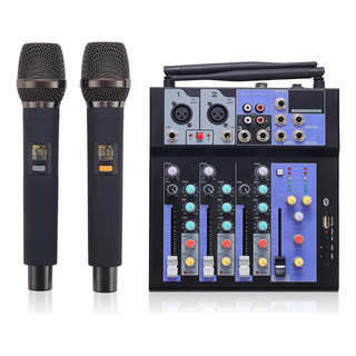 Mixer De Áudio Siking Profissional Com Microfone Duplo, Mixer De Áudio Siking Profissional Com Microfone Duplo,