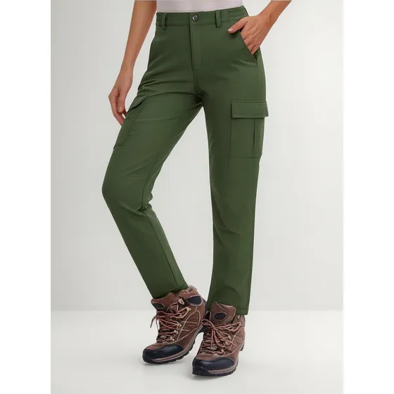 Pantalón Softshell Mujer Cargo Impermeable Para Nieve