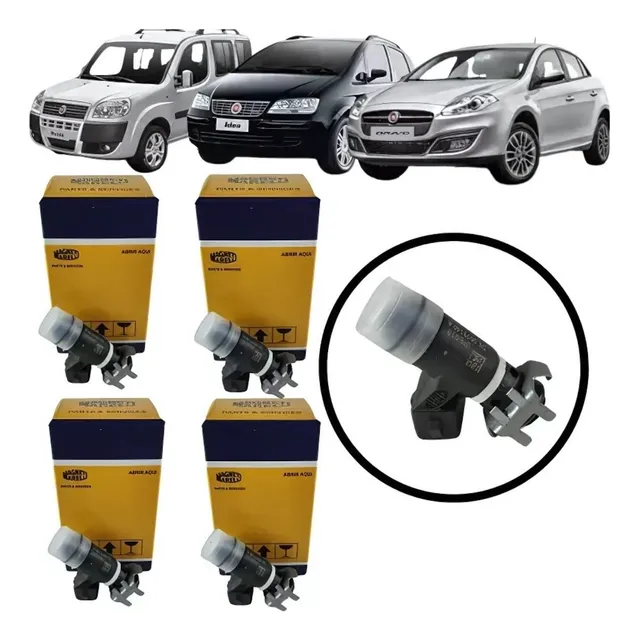 4x Bicos Injetores Bravo Doblo Idea 1.8 Flex Ipe019 Original