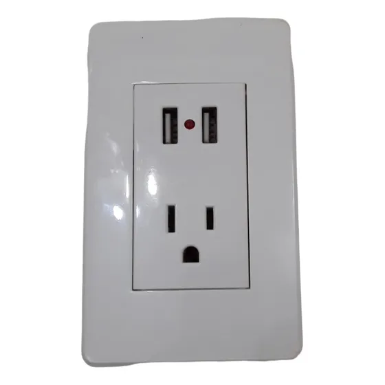 Tomacorriente Con 2 Puertos Usb 127-240v Semilic