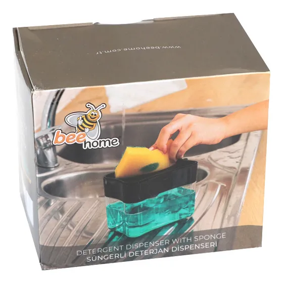 Dispensador Manual Para Detergente Con Esponja Practico