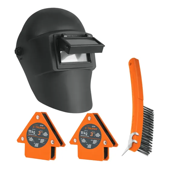 Combo Mascara De Soldar 2 Escuadras Magnéticas 11kg, Cepill0