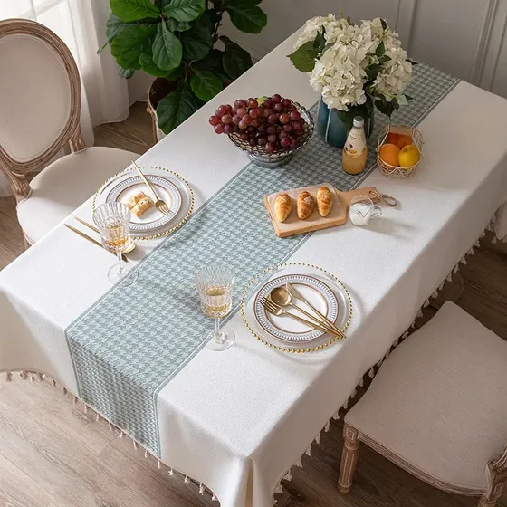 140* 220 Cm Toalha De Mesa De Linho De Algodão Premium, No