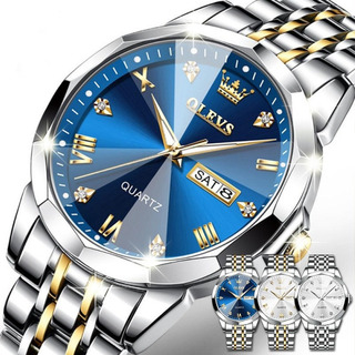 Olevs Reloj De Cuarzo Con Calendario Y Doble Diamante For Olevs Reloj De Cuarzo Con Calendario Y Doble Diamante For
