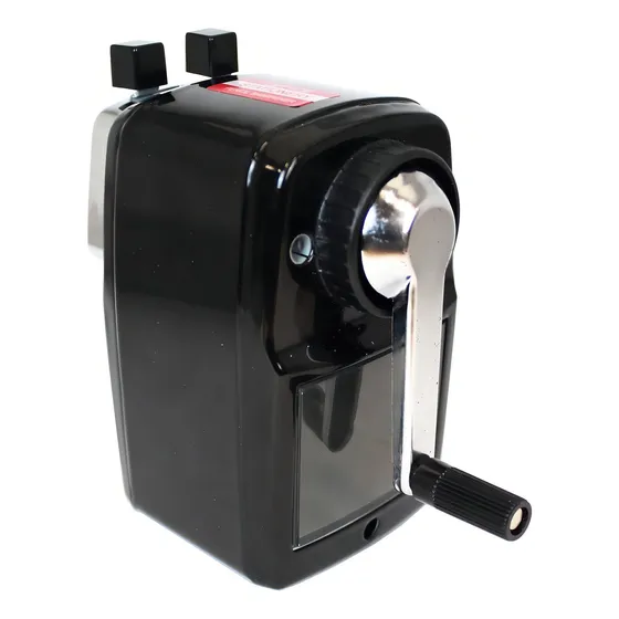 Apontador De Mesa Mecanico Com Manivela Pr03 Preto Cis