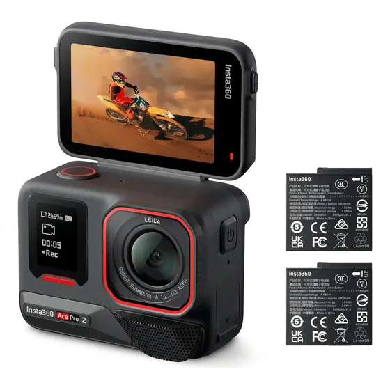 Cámara De Acción Insta360 Ace Pro 2 Doble Bateria Bundle Color Negro | Cuotas sin interés