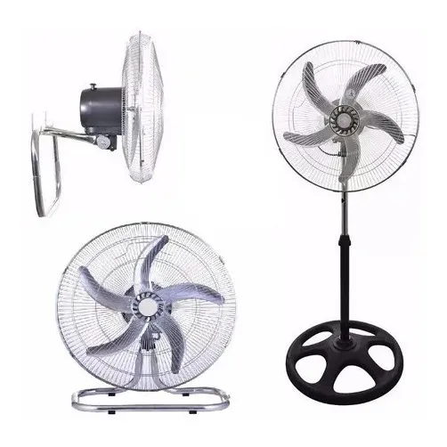 Ventilador 3 En 1 Pie Turbo Pared Potenciado 5 Aspas Metal Color De La Estructura Gris Color De Las Aspas Gris Diámetro 45 Cm Frecuencia 50