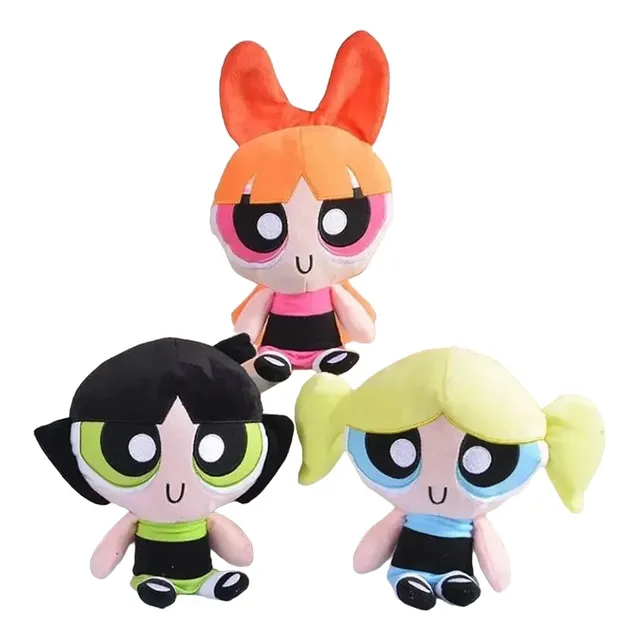 Pack 3 Peluches Chicas Superpoderosas, Bombón, Burbuja Y Bel