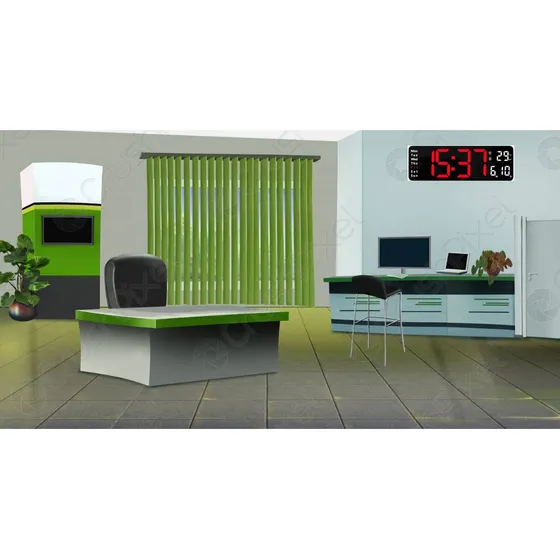 Reloj  Digital Oficina, Bancos Gimnacio Comercios, Industria
