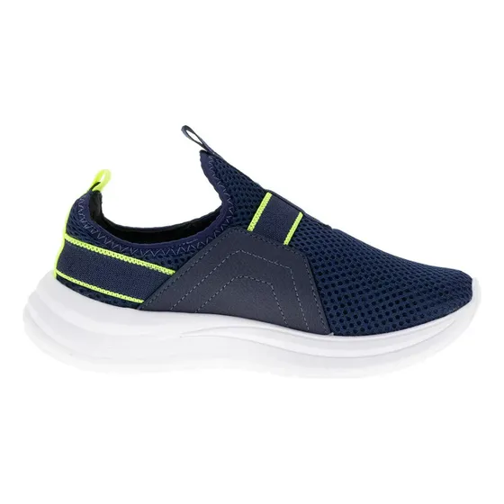 Tênis Infantil Azul Com Verde Nylon  Neon Meninos Molekinho