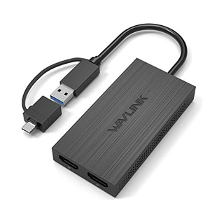 Adaptador Gráfico De Vídeo Wavlink Usb 3.0 A Dual Hdmi, 4k @ Adaptador Gráfico De Vídeo Wavlink Usb 3.0 A Dual Hdmi, 4k @