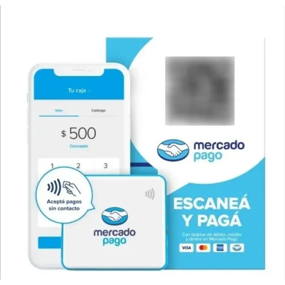 Point Mini De Mercado Pago +kit Qr Impreso Oficial