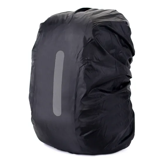 Capa Para Mochila De Chuva Refletiva Impermeável Protetora Para Motoboy Mala Anti Poeira Ajustável Zafin Cor Preto
