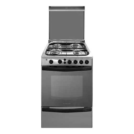 Cocina AristonCG54SG1M color acero inoxidable con puerta con visor 220V