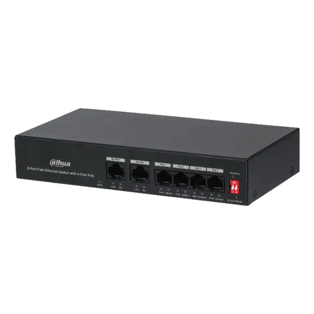 Switch Poe De 6 Puertos Fast Ethernet/4 Puertos Poe 10/100