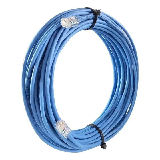 Cabo De Rede Cat 5e Com Conector 50 Metros Mpt 4px24awg Azul