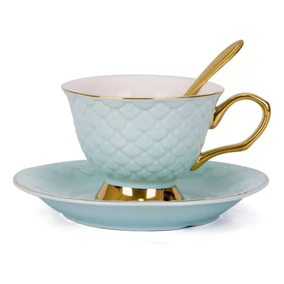 Vanenjoy Blue Vintage 8 Onzas Café De Café De Porcelana, Taz