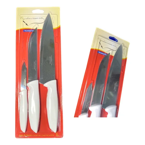 Juego De Cuchillos Tramontina X3 Plenus Original Acero Inox