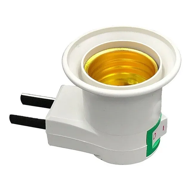 Adaptador Socket Foco Con Interruptor A Enchufe Corriente