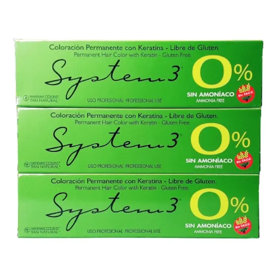 Combo X3 Tinturas System 0% Sin Amoníaco - System 3