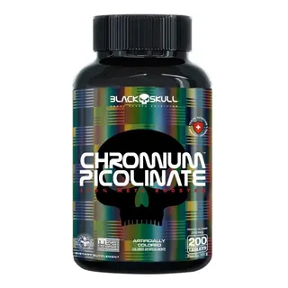 Chromium Picolinate - 200 Tabletes Black Skull Sabor Without Flavor Chromium Picolinate - 200 Tabletes Black Skull Sabor Without Flavor