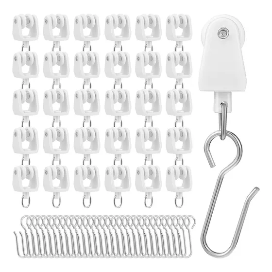 Mb Rieles Deslizantes Para Cortinas, Accesorios Con Gancho,