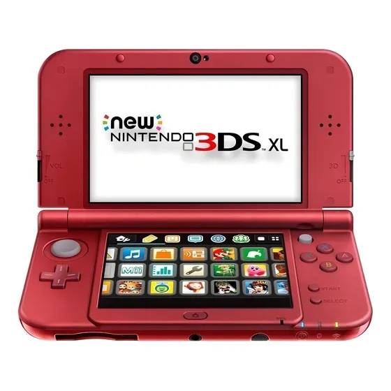 Nintendo New 3DS XL Standard cor vermelho-metálico