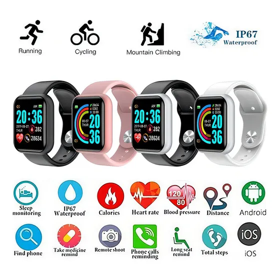 Reloj Inteligente Y68-d20 Pro Control Presión/ritmo Cardiaco Color De La Caja Colores