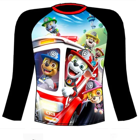 Franela Playera Para Niños Paw Patrol Traje De Baño