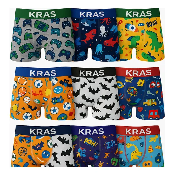 10 Cueca Infantil Box Menino Microfibra Forro 100% Algodão