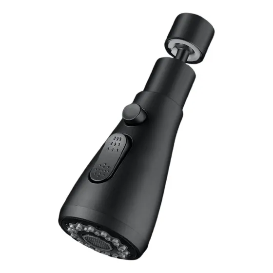 Cabezal Puntero Giratorio Canilla Cocina Extensor Universal Color Negro Una Ganga 240505