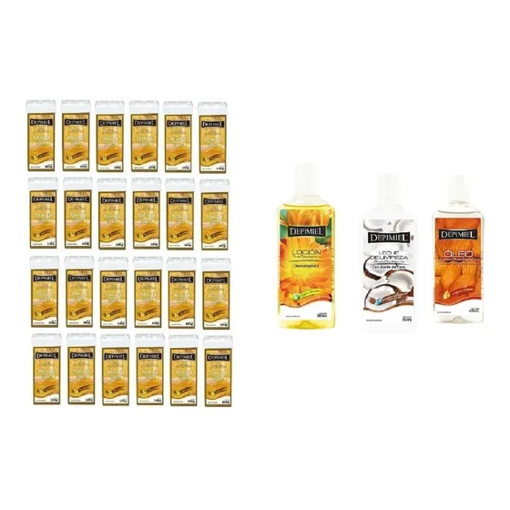 Depimiel Cera Roll On Clasica 100g X24 + Kit Pre Y Post 
