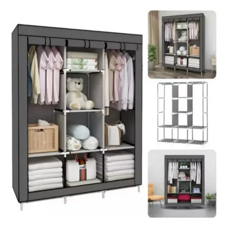 Guarda-roupa 3 Portátil Roupa Prateleiras Roupa Organizador