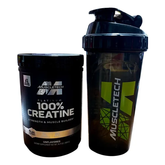 Creatina Platinum Muscletech 400g + Shaker 700ml Muscletech