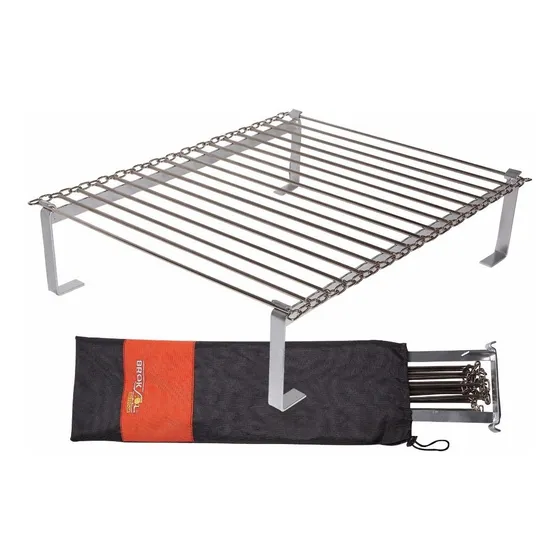 Parrilla Plegable Portatil De Camping Enrollable C/ Funda 