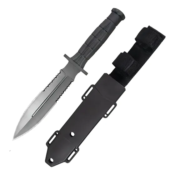Cuchillo Táctico Para Buceo Pesca Caza Con Funda Rígida