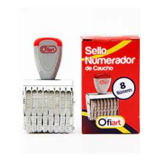 Sellos Printa Numerador De Caucho  De 8 Numeros. Fechador