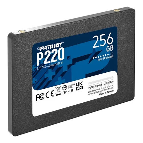 Ssd 256gb 2,5 Sata Patriot P220 Cor Preto