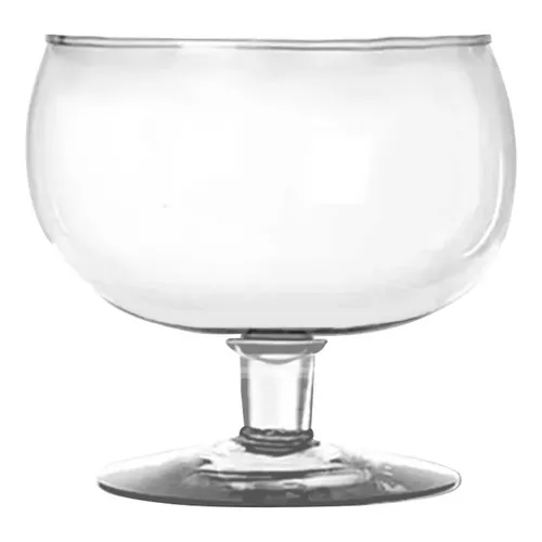 Taça Maracana De Vidro 2,2lt Grande Lisa Sobremesa Decoração Transparente Mistral Sobremesa