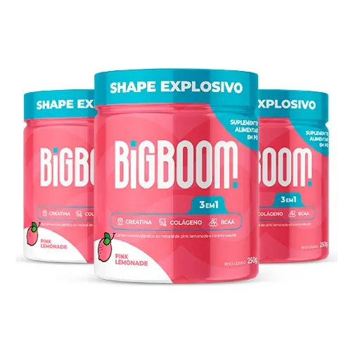 Kit 3 Creatinas - Big Boom - 3 Em 1 C/colágeno E Bcaa