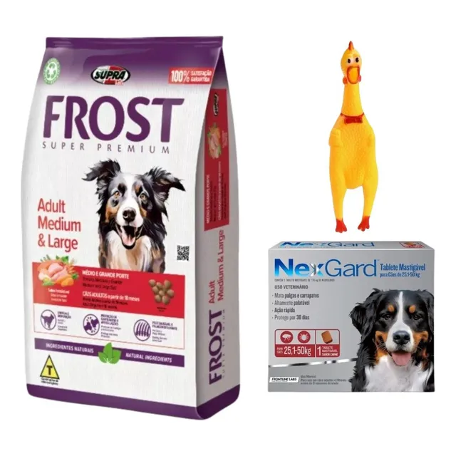 Frost Adulto Lb 15+2 Kg + Nexgard 25 A 50 Kg + Juguete