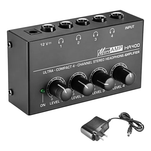 Amplificador 4 Canales Preamplificador Audifonos Estereo