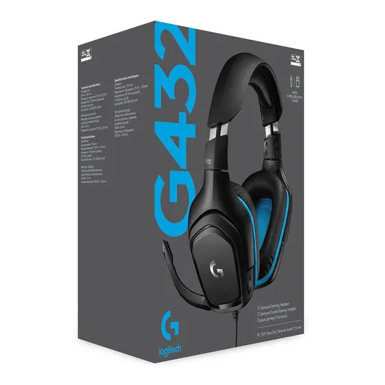Audifono Gamer C/microf Logitech G432 7.1 Usb Black
