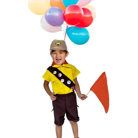 Cosplay Boy Scout Con Insignias - Traje Halloween - Disfraz Día De Muertos - Vestuario Rosell Para Bebé, Niñas Y Niños - Disfraces Inspirados En Up
