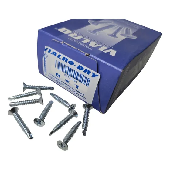 200 Tornillos T2 Cab Frezada Punta Mecha Autoperf 8x1 - 25mm