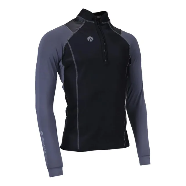 Sharkskin Top Manga Larga Alto Rendimiento Hombre Gris