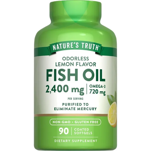 Aceite De Pescado 2400 Mg Nature's Truth 90 Cápsulas Limón