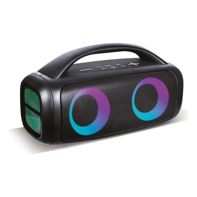 Parlante Bluetooth Decibel Boom 3 60w Led Fm Usb/aux Negro